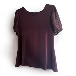 Maroon puff sleeve shirt from Maurice’s